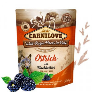 CARNILOVE PATE OSTRICH konservi suņiem Strauss 300g (16.08.2025 tikai 2 gab.)